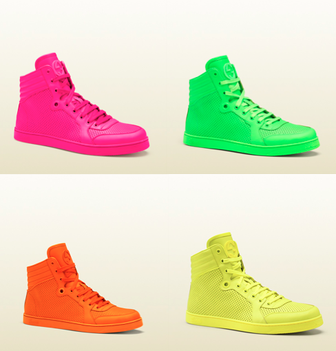 gucci neon green sneakers
